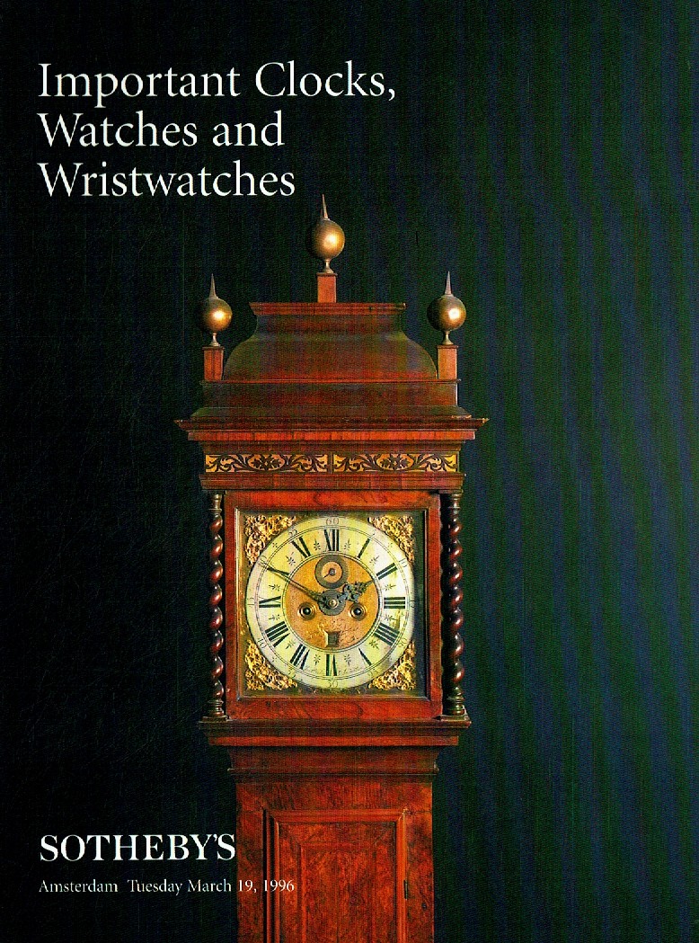 Sothebys March 1996 Important Clocks, Watches and Wristwatches (Digital Only)