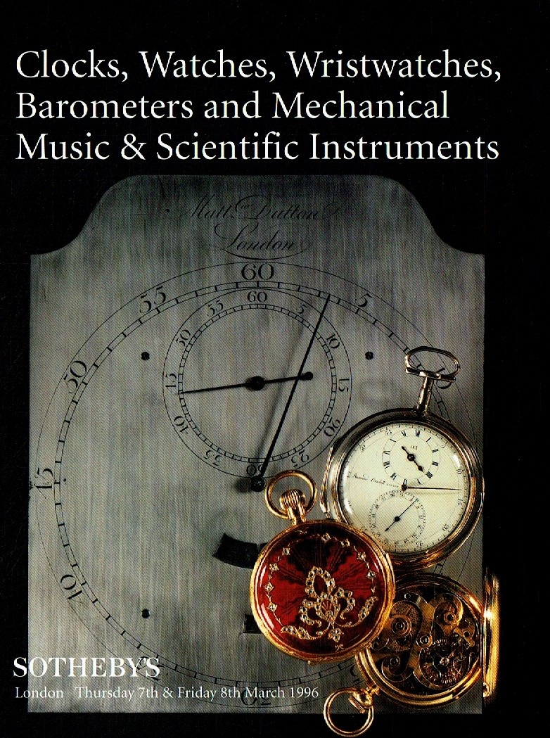 Sothebys March 1996 Clocks, Watches, Wristwatches, Baromete (Digital Only)
