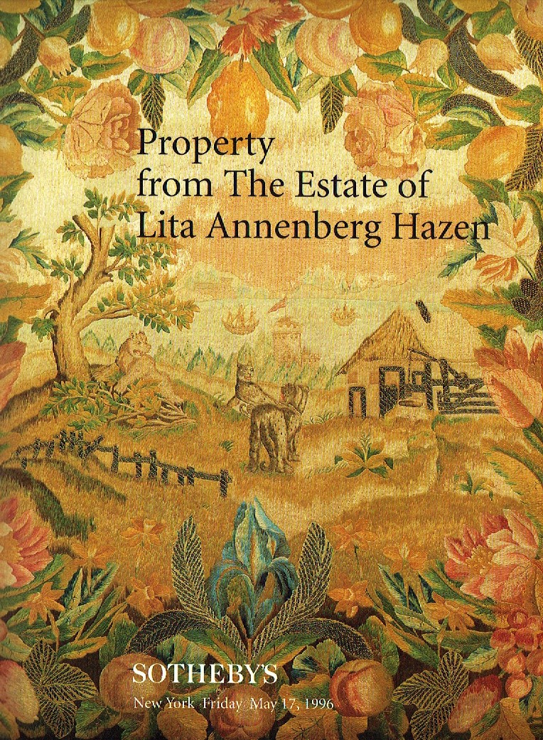 Sothebys May 1996 Property from The Estate of Lita Annenberg Haze (Digital Only)