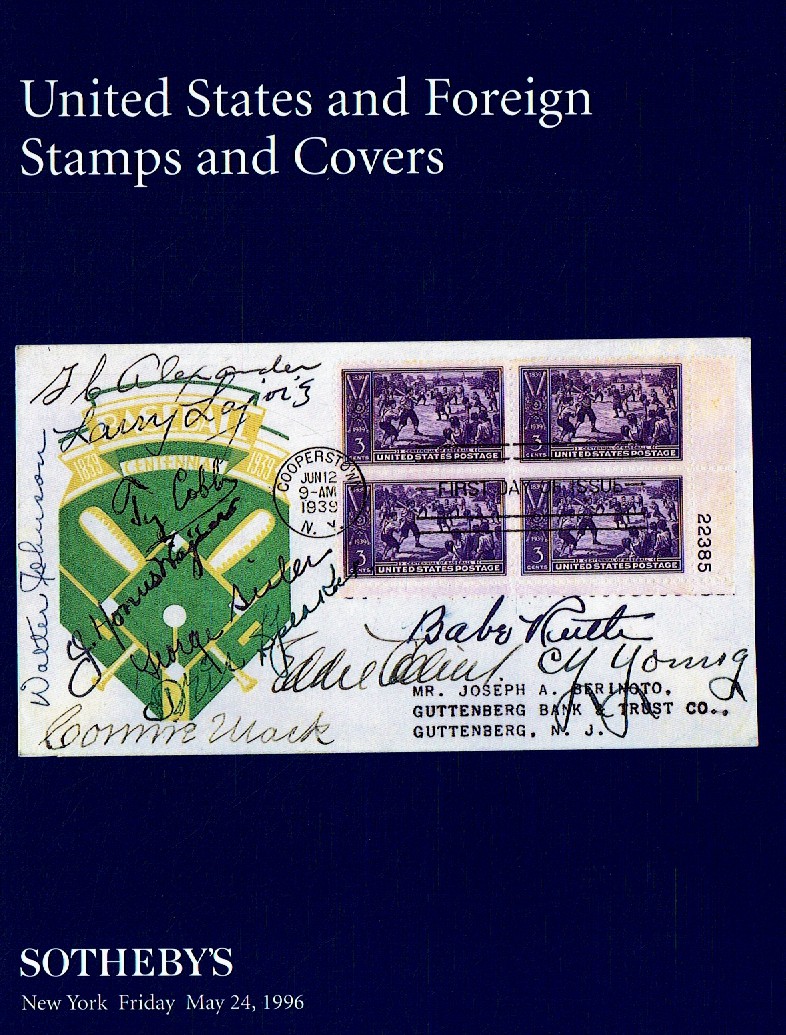 Sothebys May 1996 United States and Foreign Stamps & Covers (Digital Only)