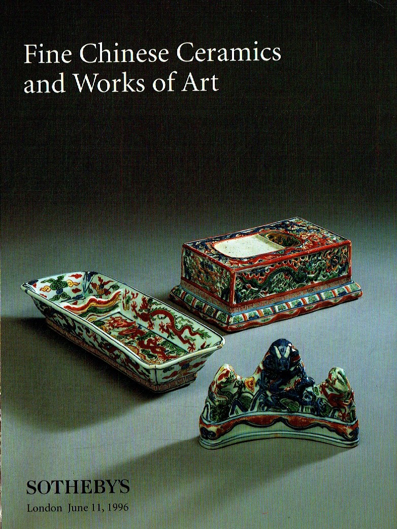 Sothebys June 1996 Fine Chinese Ceramics & Works of Art (Digital Only)