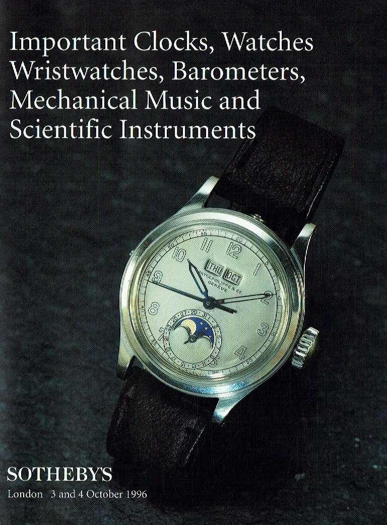 Sothebys October 1996 Important Clocks, Watches, Wristwatch (Digital Only)