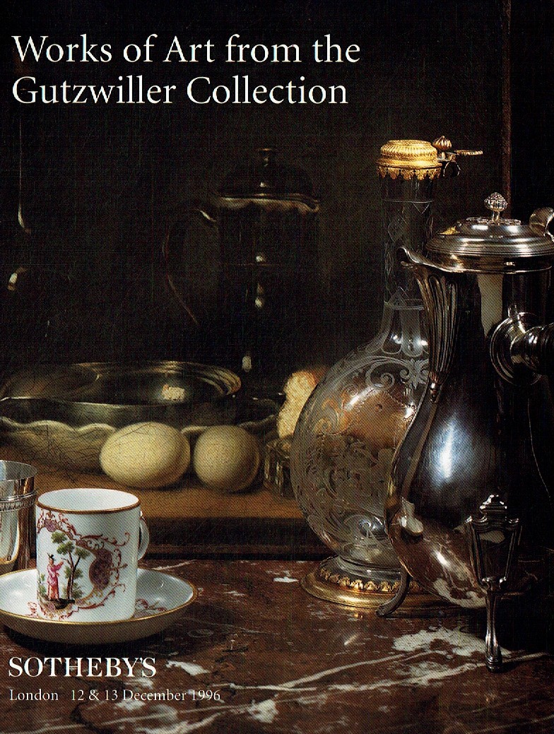 Sothebys December 1996 Works of Art from the Gutzwiller Co (Digital Only)