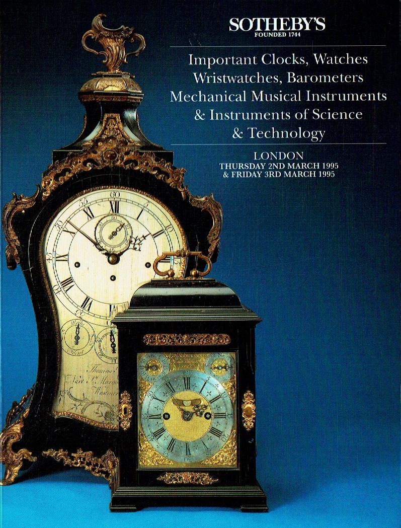 Sothebys March 1995 Important Clocks, Watches, Wristwatches (Digital Only