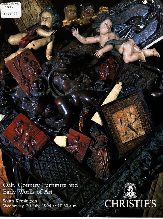 Christies July 1994 Oak, Country Furniture & Early Works of Art (Digital Only)