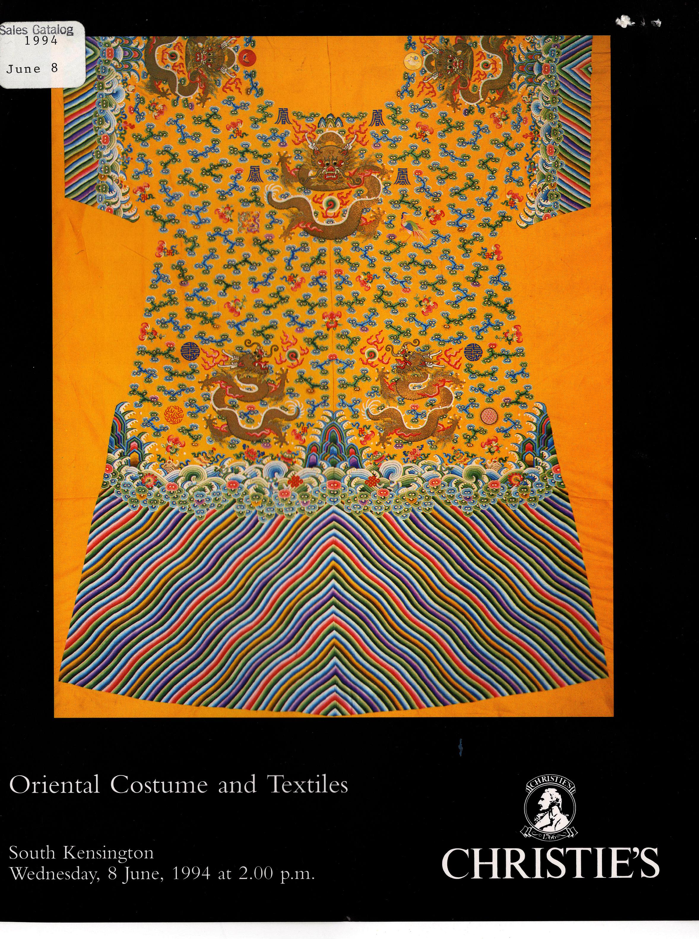 Christies June 1994 Oriental Costume & Textiles (Digital Only)