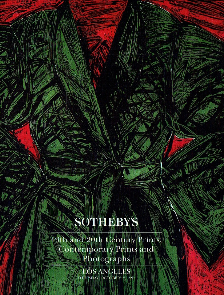 Sothebys October 1995 19th & 20th Century Prints, Contemporary Pr (Digital Only