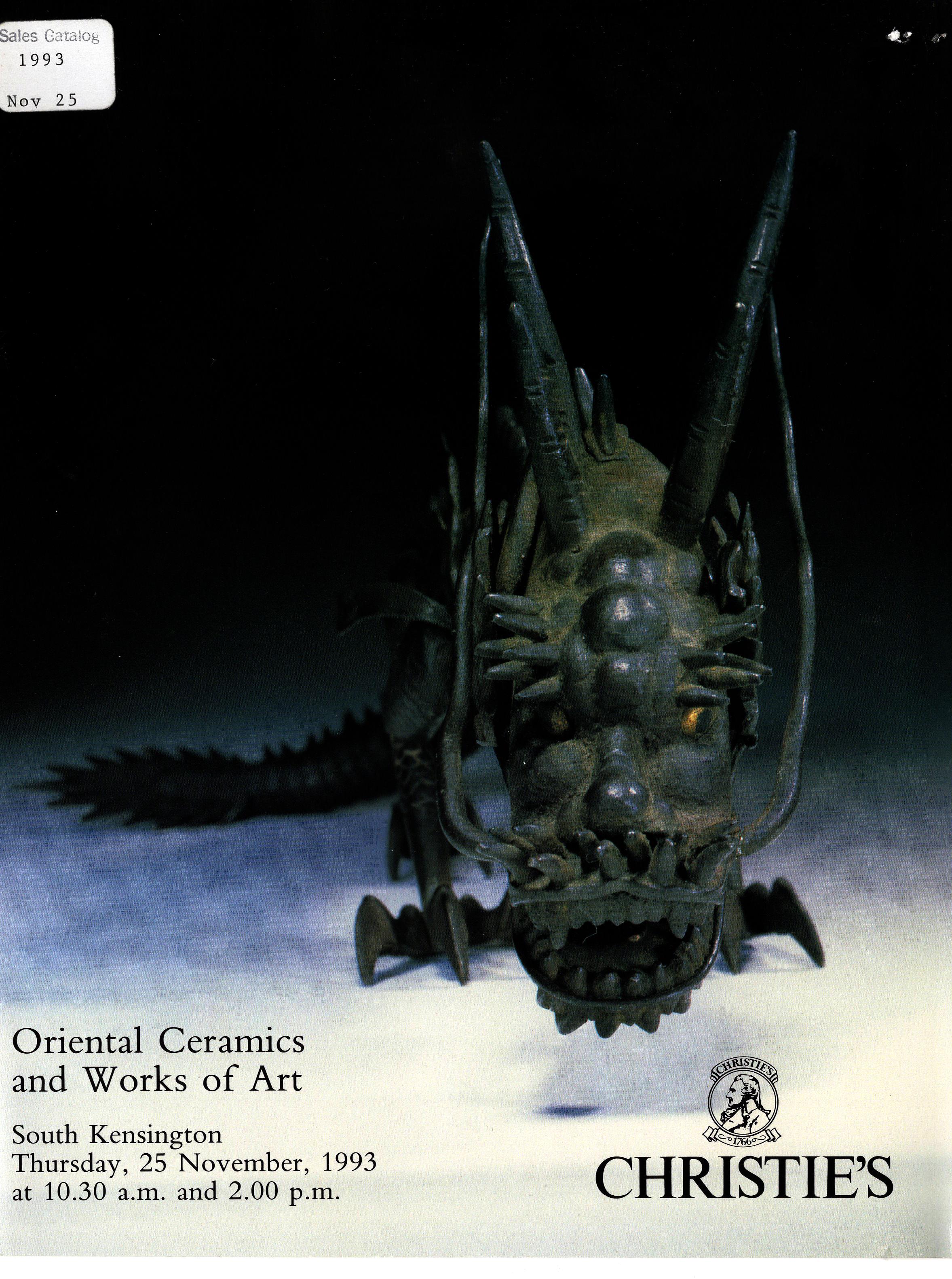 Christies November 1993 Continental Ceramics & Works of Art (Digital Only)