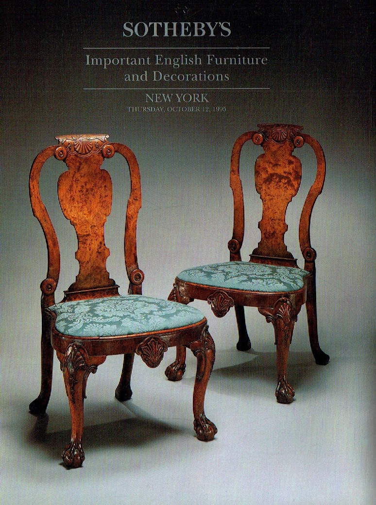 Sothebys October 1995 Important English Furniture & Decorations (Digital Only)