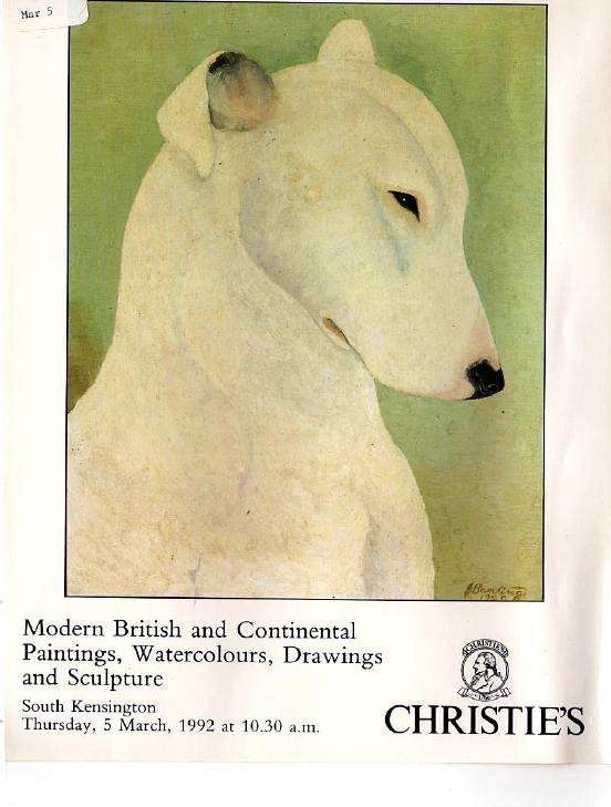 Christies March 1992 Modern British and Continental Paintings, W (Digital Only)