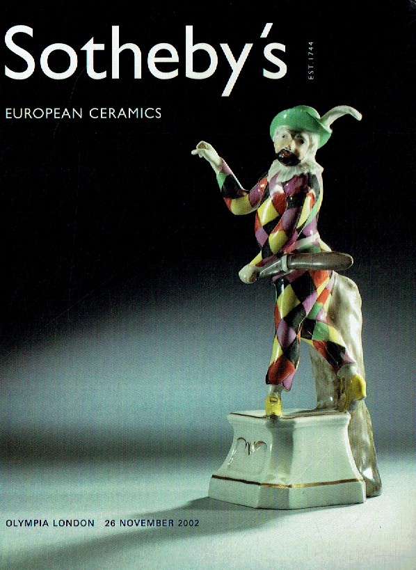 Sothebys November 2002 European Ceramics (Digital Only)