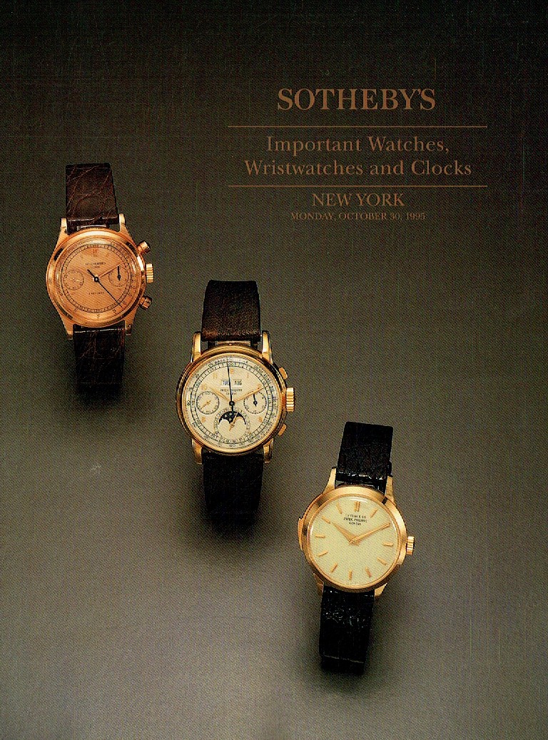 Sothebys October 1995 Important Watches, Wristwatches & Clocks (Digital Only)