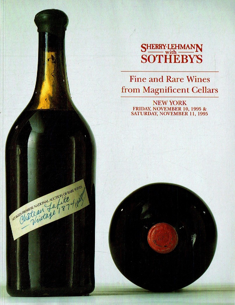 Sothebys & 10th November 1995 Fine & Rare Wines from Magnificent (Digital Only)