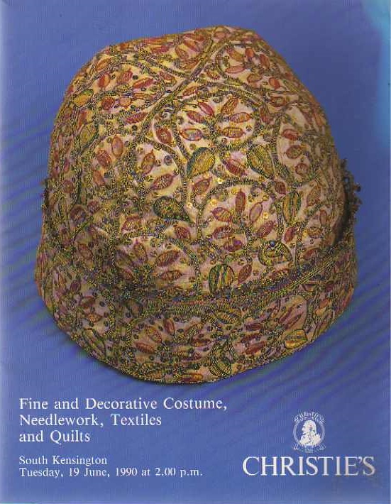 Christies June 1990 Fine and Decorative Costume, Needlework, Tex (Digital Only)