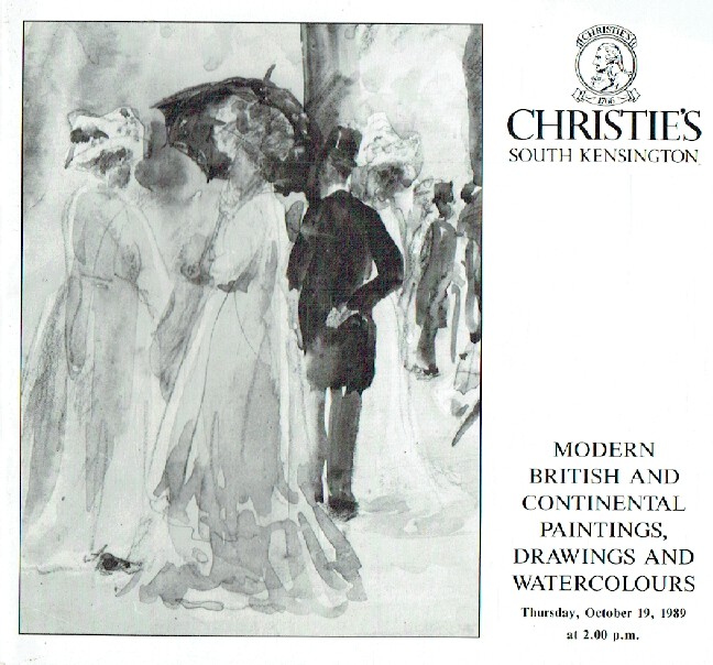 Christies October 1989 Modern British and Continental Paintings, (Digital Only)