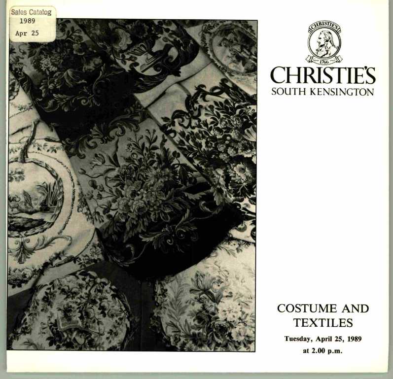 Christies April 1989 Costume & Textiles (Digital Only)