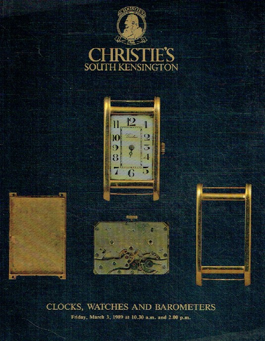 Christies March 1989 Clocks, Watches & Barometers (Digital Only)