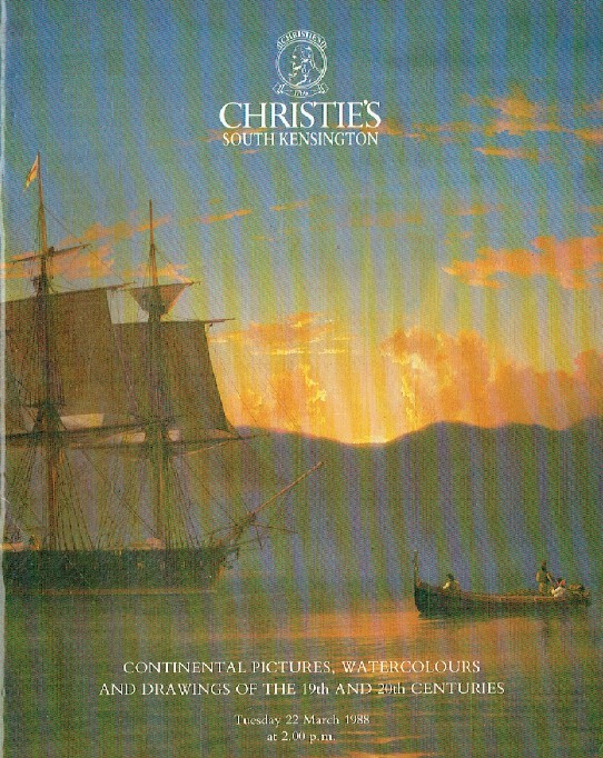 Christies March 1988 Continental Pictures, Watercolours and Draw (Digital Only)