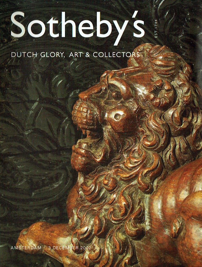 Sothebys December 2002 Dutch Glory, Art & Collectors (Digital Only)