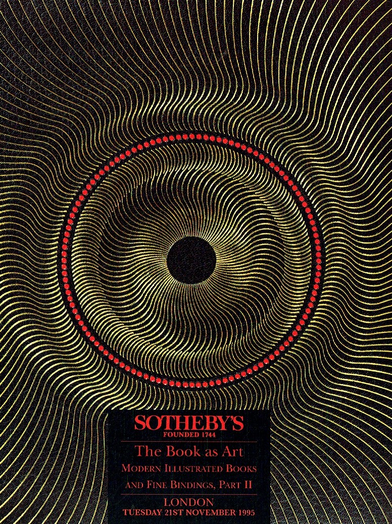 Sothebys November 1995 The Book as Art Modern Illustrated Books & (Digital Only