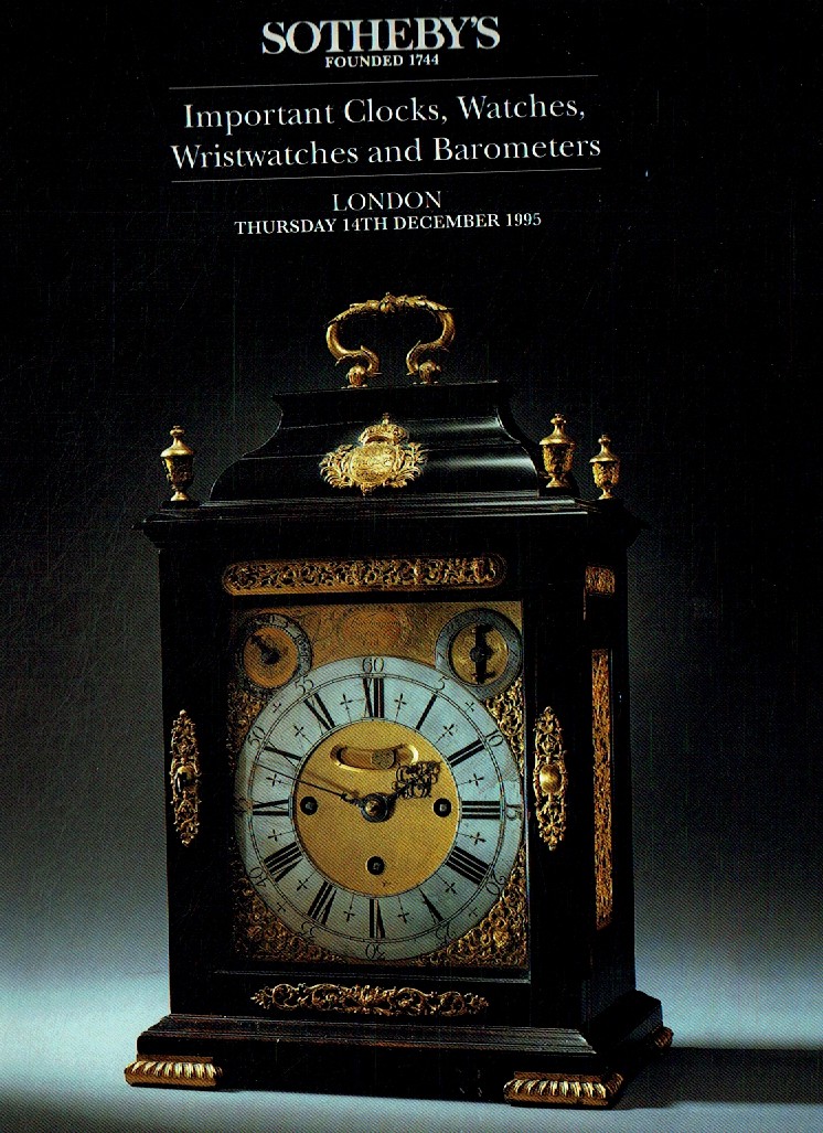 Sothebys December 1995 Important Clocks, Watches, Wristwatches an (Digital Only)