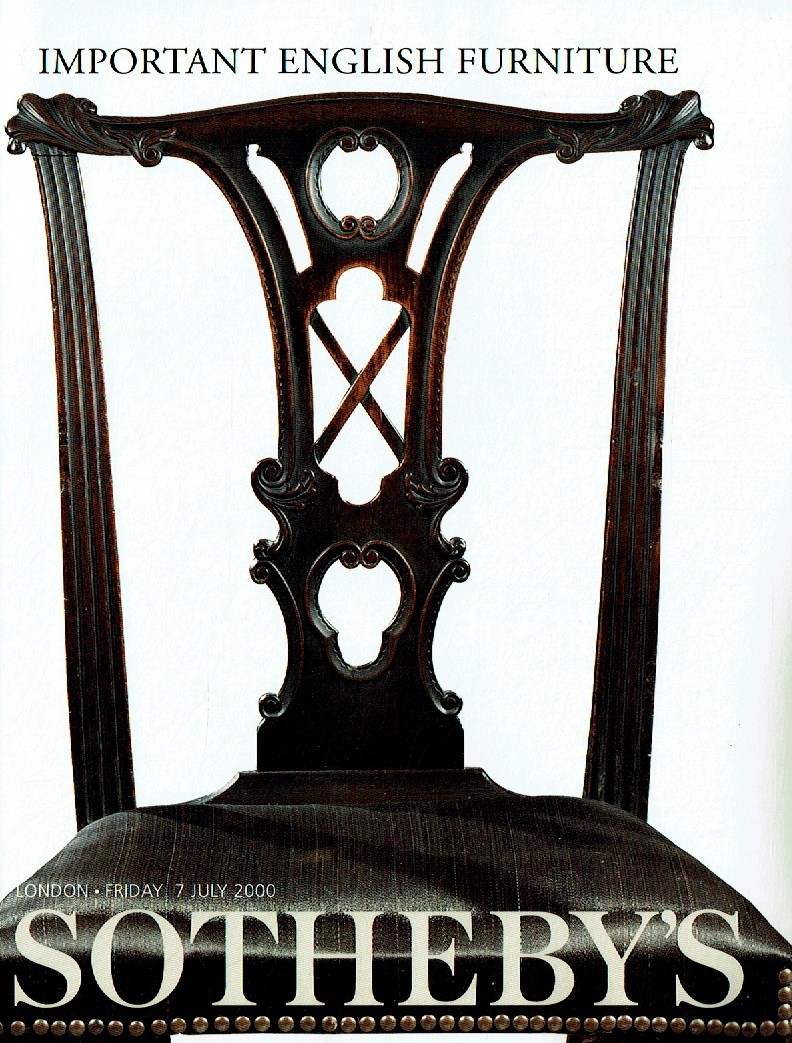 Sothebys July 2000 Important English Furniture (Digital Only)