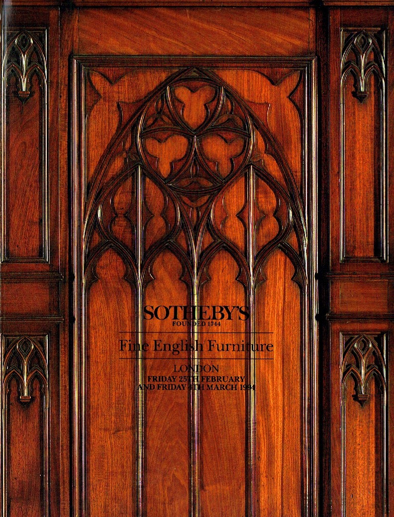 Sothebys February & March 1994 Fine English Furniture (Digital Only)