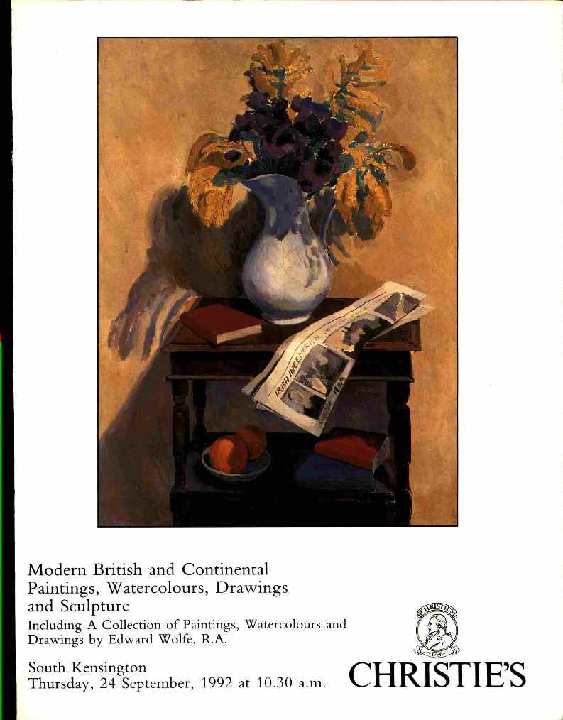 Christies September 1992 Modern British & Continental Paintings, (Digital Only)