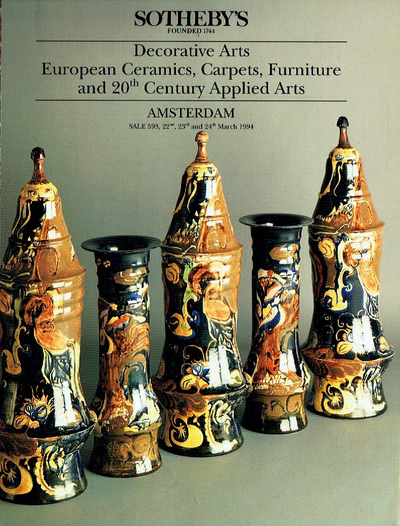 Sothebys March 1994 Decorative Arts, European Ceramic (Digital Only)