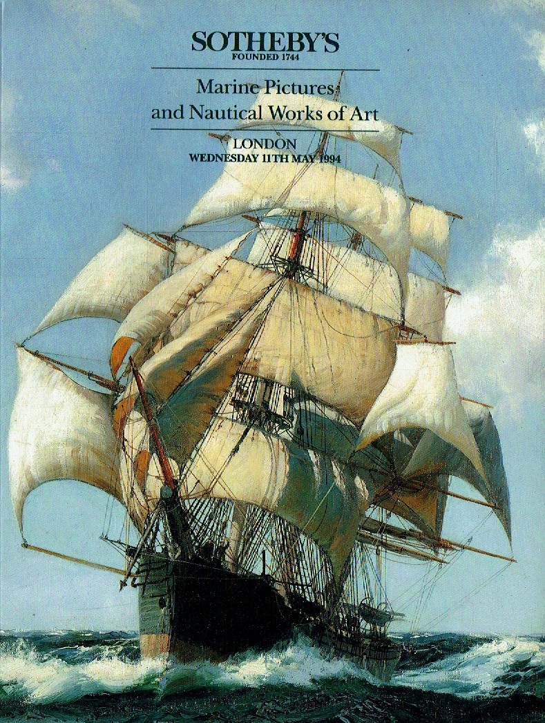 Sothebys May 1994 Marine Pictures & Nautical Works of Art (Digital Only)