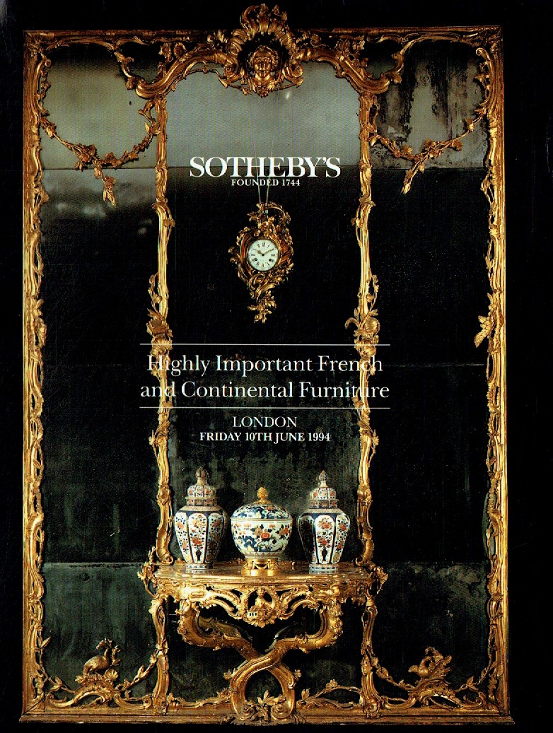 Sothebys June 1994 Highly Important French and Continental Furnit (Digital Only