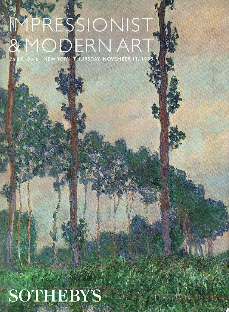 Sothebys November 1999 Impressionist & Modern Art Part One (Digital Only)