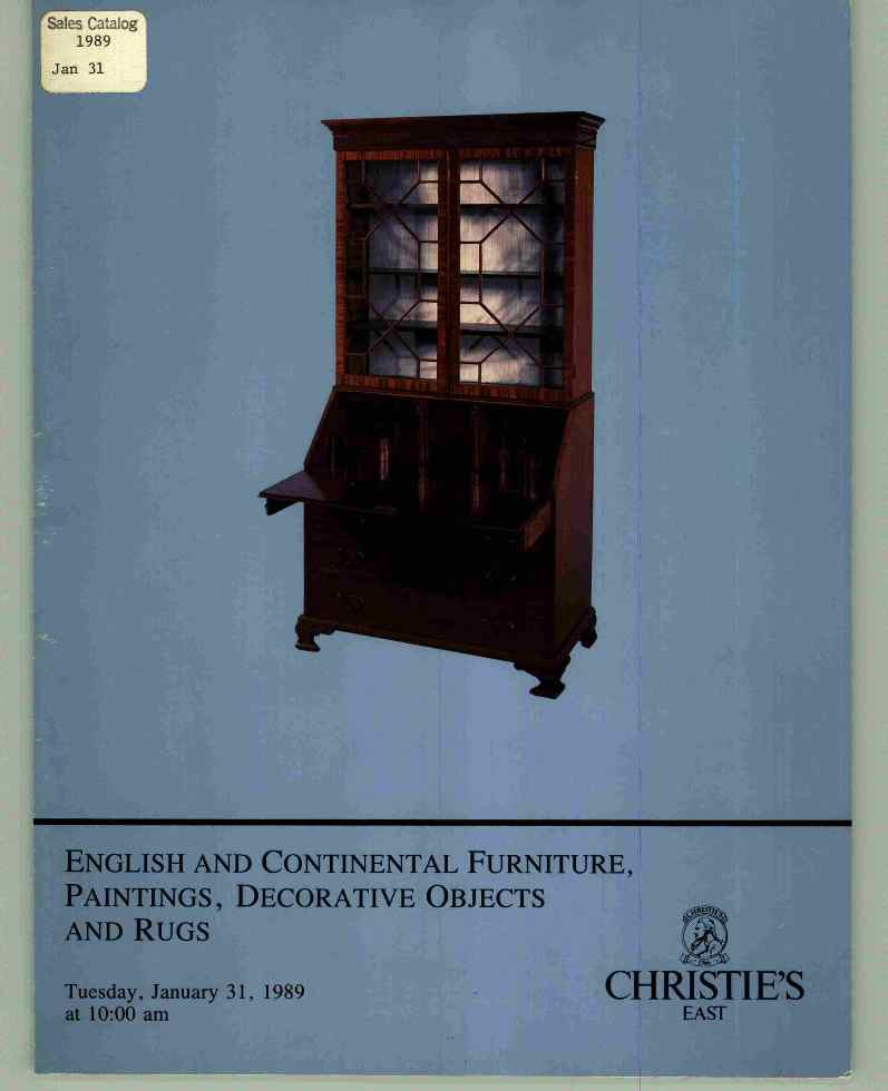 Christies January 1989 English & Continental Furniture, Painting (Digital Only)