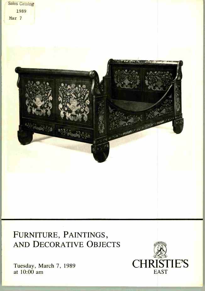 Christies March 1989 Furniture, Paintings & Decorative Objects (Digital Only)