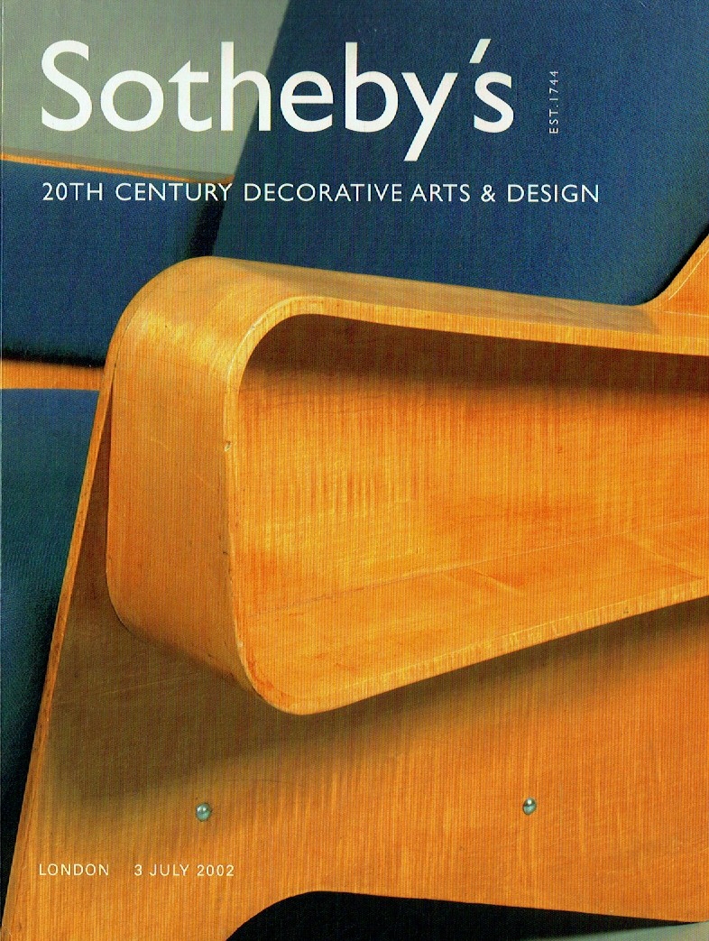 Sothebys July 2002 20th Century Decorative Arts & Design (Digital Only)