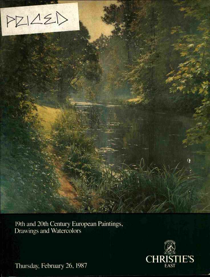 Christies February 1987 19th & 20th Century European Paintings, (Digital Only)