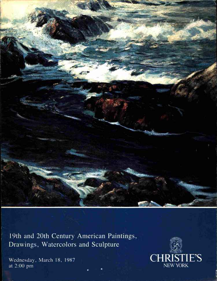 Christies March 1987 19th & 20th Century American Paintings, Dra (Digital Only)