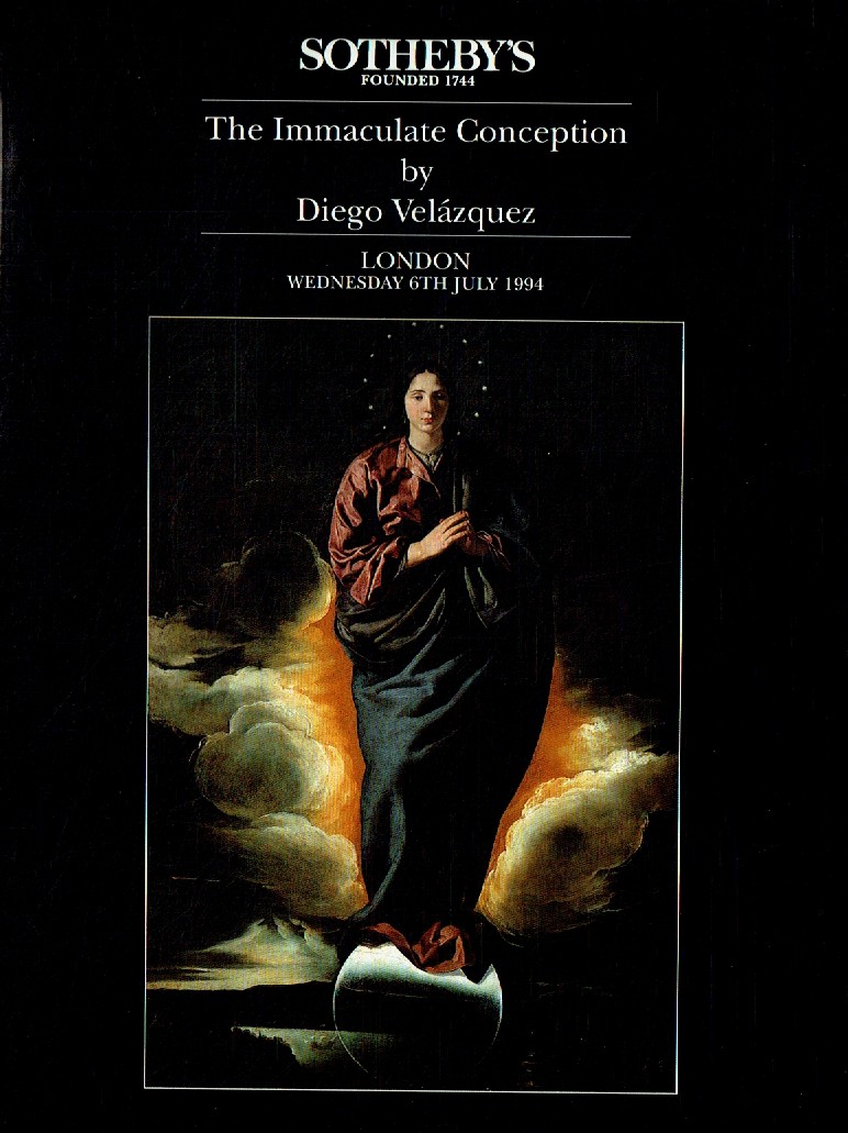 Sothebys July 1994 The Immaculate Conception by Diego Velazquez (Digital Only)