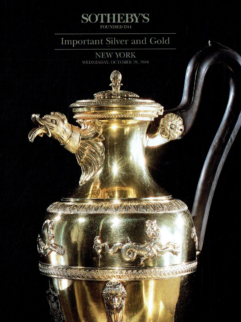 Sothebys October 1994 Important Silver & Gold (Digital Only)