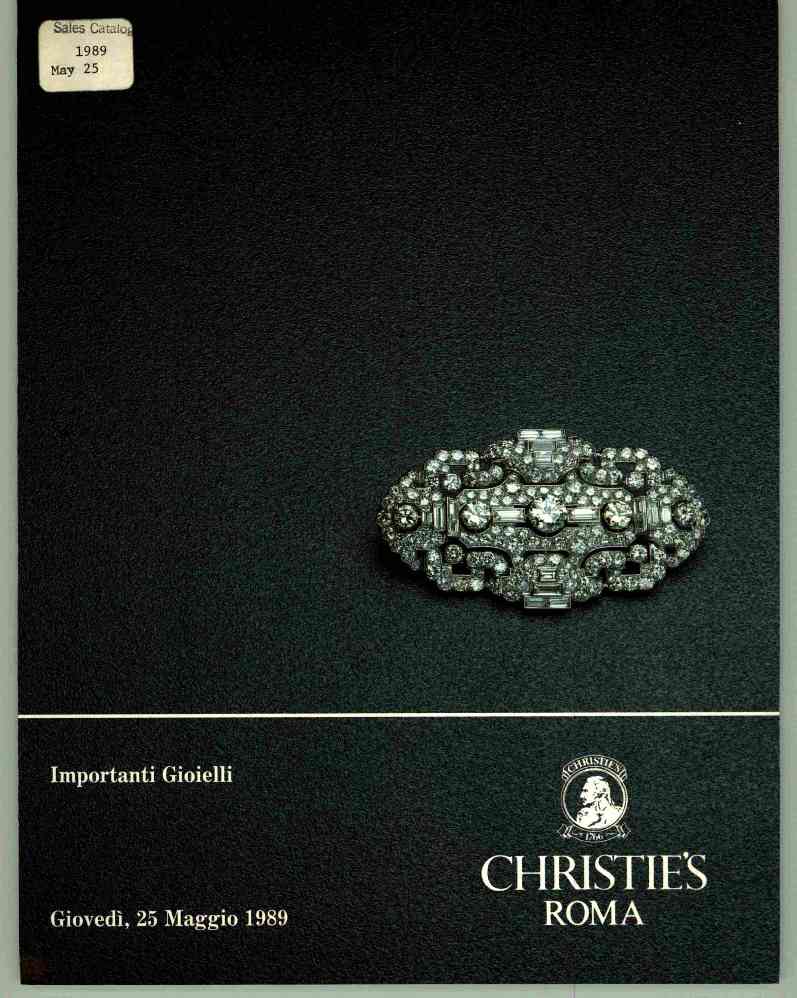 Christies May 1989 Important Jewels (Digital Only)