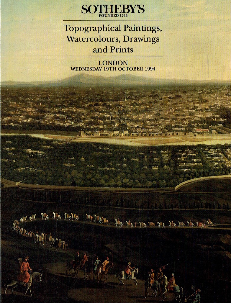 Sothebys October 1994 Topographical Paintings, Watercolours, Draw (Digital Only)