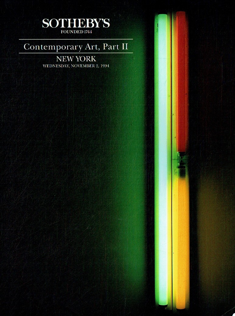 Sothebys November 1994 Contemporary Art , Part II (Digital Only)