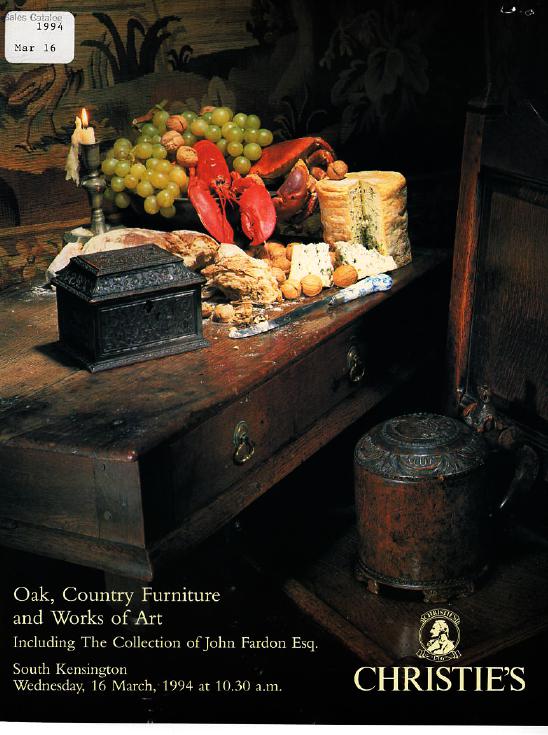 Christies March 1994 Oak, Country Furniture and Works of Art inc (Digital Only)