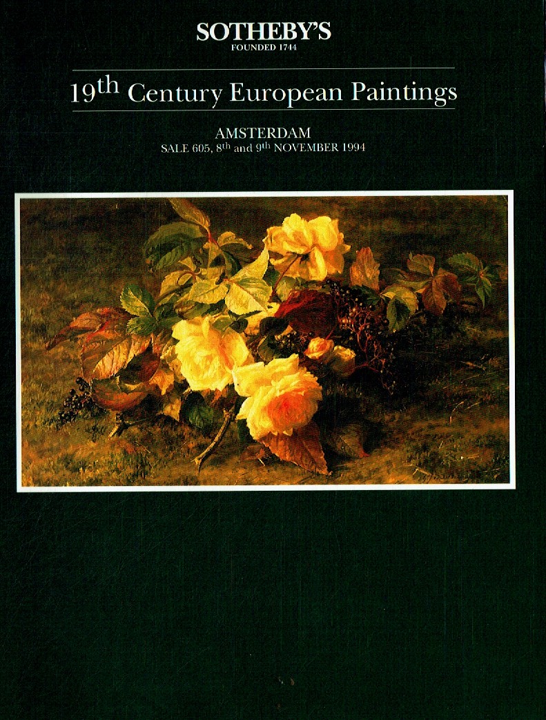 Sothebys & 9th November 1994 19th Century European Paintings (Digital Only)