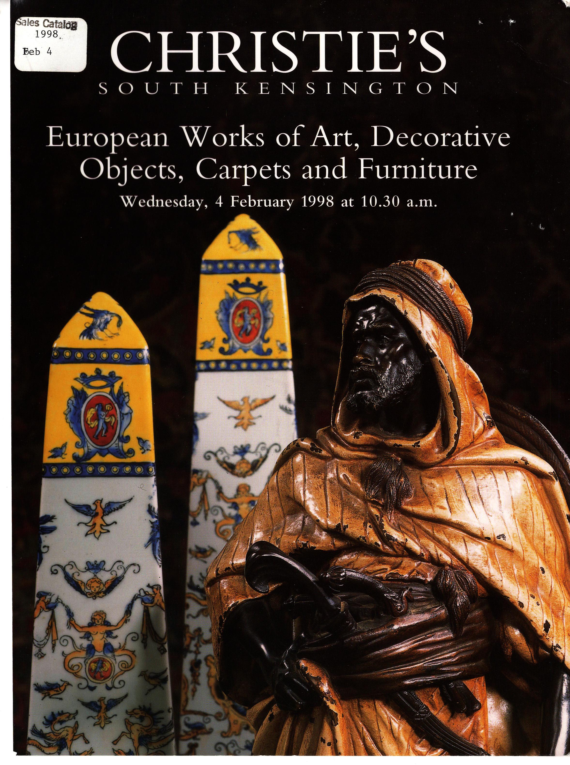 Christies February 1998 European Works of Art, Decorative Object (Digital Only)