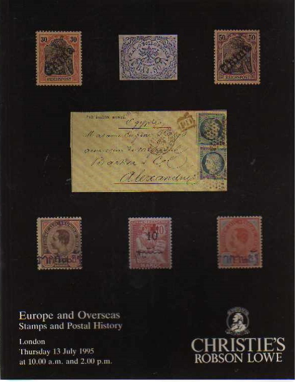 Christies July 1995 Europe & Overseas Stamps & Postal History (Digital Only)