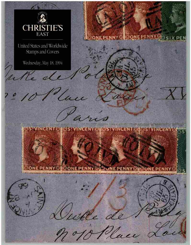 Christies May 1994 United States and Worldwide Stamps and Covers (Digital Only)