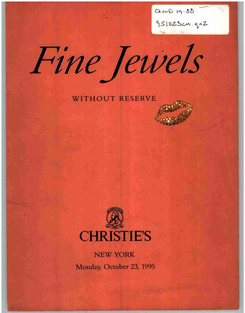 Christies October 1995 Fine Jewels Without Reserve (Digital Only)