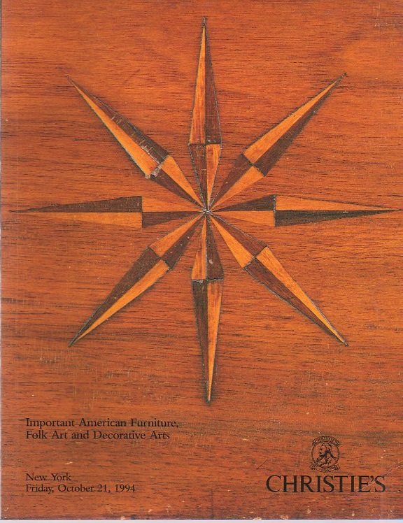 Christies October 1994 Important American Furniture, Folk Art an (Digital Only)