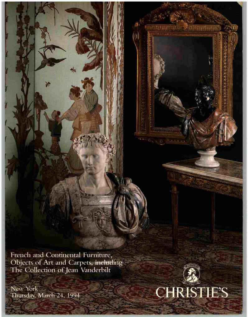 Christies March 1994 French and Continental Furniture, Objects o (Digital Only)